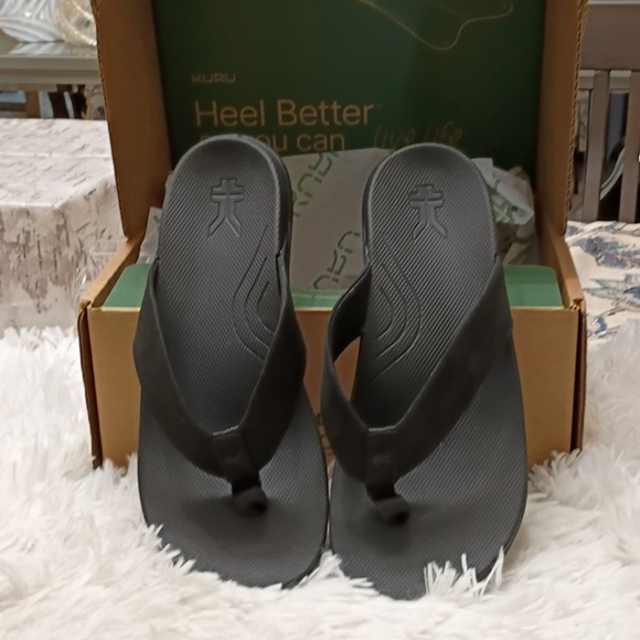 New KURU Kaila 2 Men\'s Black Flip-Flops Arch Support Plantar Fascitis main image 8
